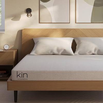 Kin By Tuft & Needle Firm 6" Adaptive Foam Twin Mattress in a Box, Cooling Pressure Relief, Balanced Support, 100 Night Trial, Fiberglass-Free, CertiPUR-US, 10-Year Limited Warranty