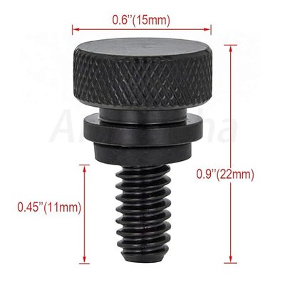 Amazicha Black Stainless Steel Seat Bolt Screw Nut Mount Kit Compatible for Harley Davidson Touring Sportster Softail Dyna 1996-2026