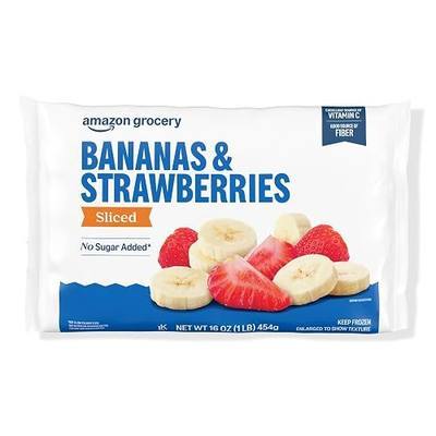 Amazon Grocery, Sliced Bananas & Strawberries, 16 Oz, Frozen (Previously Happy Belly, Packaging May Vary)