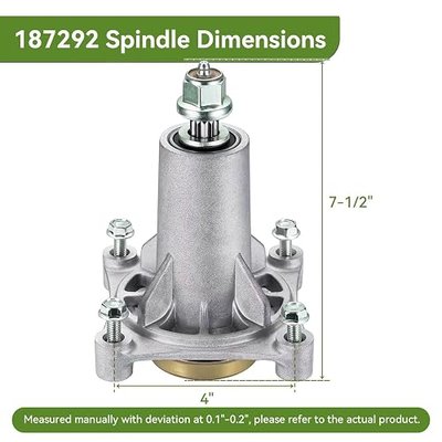 Spindle Assembly Fit for Craftsman HU A riens Pou lan - Mandrel Spindle Fit for 42" 46" 48" 54" Mower Deck, with Thread Bolts and Grease Fitting, Replace 192810 532187292 532187281 567253301(1)