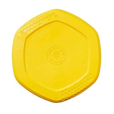 PROJECT HIVE ·PET COMPANY· Dog disc - Great for Fetch - Includes a Lick mat on Back - Floats in Water, Smooth Glide - Made in The USA (Unscented Yellow)