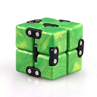 LiangCuber QY Toys Infinity Cube Fidget Toy,Hand Killing Time Transform Cubes Best for Stress and Anxiety Relief (Emerald Green)