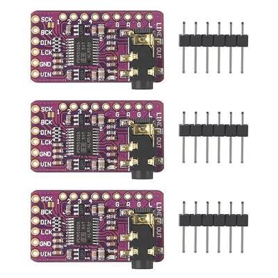 ACEIRMC 3pcs PCM5102 I2S IIS Lossless Digital Audio DAC Decoder Module Stereo DAC Digital-to-Analog Converter Voice Module for Arduino Raspberry Pi