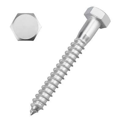1/2" x 2" Hex Head Lag Screws Bolts for Wood, 304 Stainless Steel 18-8, Heavy Duty Lag Bolts, Hexagon Head Wood Deck Screws 6 PCS