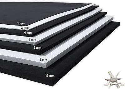 Shape Retention EVA Cosplay Foam 2mm (1mm-10mm) 14x39 inch Black or White High Density EVA Foam Sheets. Premium 85 kg/m3 Heat Shape Material for DIY Convention or Halloween Costumes by The Foamory
