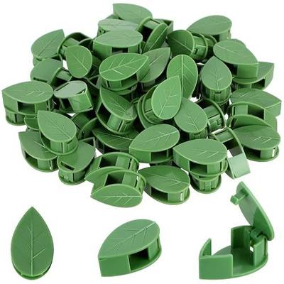 Geiserailie 60 Plant Climbing Clips Wall Fixture with 72 Stickers for Vine | Invisible Leaf Traction Fixer, Self-Adhesive Hook, Indoor Outdoor Use, Decoration, Clear Acrylic Sticker