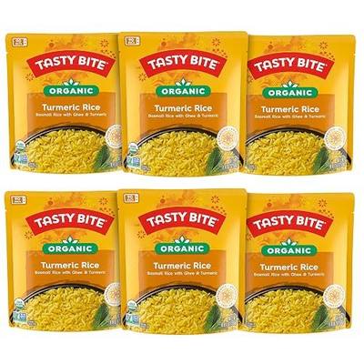 Tasty Bite Organic Turmeric Rice, 8.8 Ounce, Pack of 6, Ready to Eat, Microwavable, Vegetarian, Gluten-Free