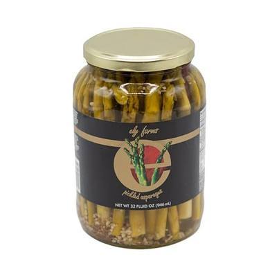 Ely Farms Pickled Asparagus – Family Recipe, 32 oz Jar – 1-Pack | Zesty Dill and Garlic Flavor, Gourmet Crunchy Spears, Delicious Appetizer or Bloody Mary Garnish – Made in Nebraska USA