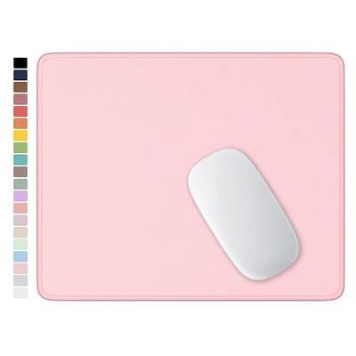 Hsurbtra Mouse Pad, Premium-Textured Square Mousepad 10.2 x 8.3 Inch, Stitched Edge Anti-Slip Waterproof Rubber Pretty Cute Computer Mat for Office Gaming Laptop Women Kids Pink