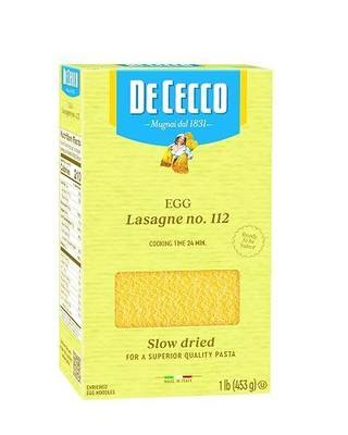 De Cecco Pasta Egg Lasagna No. 112, 16 OZ