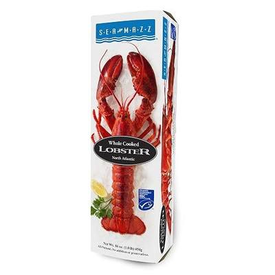 Seamazz Whole Cooked Lobster, 1 Lb (Frozen)