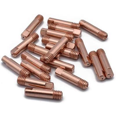 15AK MB15 MAG MIG Welding Torch Contact Tip .035'' & 0.9mm M6x25mm 20pk | GZTIGWELD 20pk Contact Tip .035'' & 0.9mm M6x25mm Copper Accessory for MB-15AK MIG/MAG Welding Torch