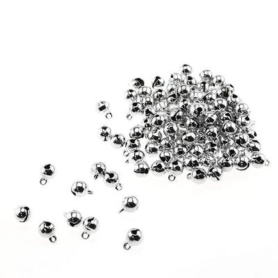 1/4-Inch Jingle Bell 100PCS 6mm Small Silver Aluminium Alloy Bells for DIY Bracelet Anklets Necklace Knitting Jewelry Making