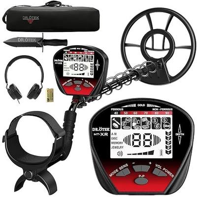 DR.ÖTEK Metal Detector for Adults, Professional Metal Detectors Waterproof with 10" IP68 Coil, Larger LCD Display, High Accuracy for Gold & Silver Detection & Beach Treasure Hunting, Beginner Friendly