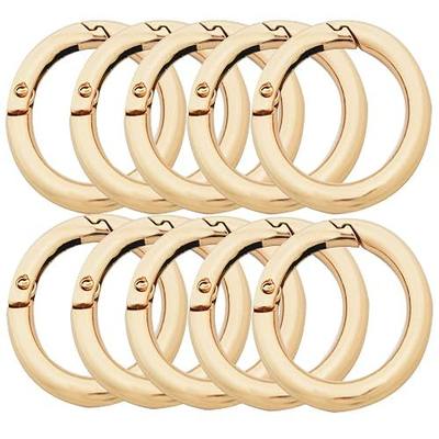 3/2.5/2/1.5 inch Big Round Carabiners Clips Metal Trigger Spring O Rings Snap Hooks DIY Charms Accessory for Keychains Bags Purses Crafts Making