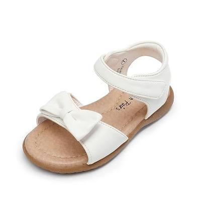 DREAM PAIRS Girls Sandals Fashion Bow Summer Shoes for Toddler/Little Kid