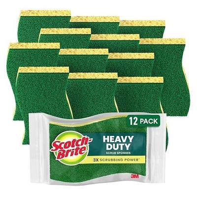 Scotch-Brite Heavy Duty Scrub Sponges, For Washing Dishes and Cleaning Kitchen, 12 Scrub Sponges