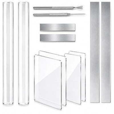 12 Pieces Polymer Clay Cutter Tools Acrylic Roller Pin for Sculpting Craft Shaping Knife Ceramic Cutters Slicer Kit Clear Rectangle Sheet Press Board Wire Texture Set Needle Detail Modelling Supplies