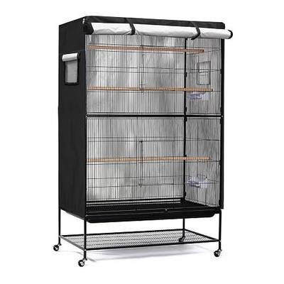 Birdcage Cover, Universal Bird Cage Cover Good Night Blackout, Parrot Cage Cover Breathable, Black, 37 "W x 25 "D x 48 "H, Cover Only