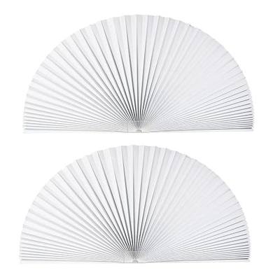 Touri Arch Window Light Filtering Pleated Shade Blinds, 72 X 36 in, 2 Packs | For Semi-Circle Window, 60%-70% Shade, Easy to Cut and Install, White