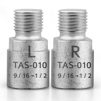 Hikenture Bike Pedal Adapter 9/16" to 1/2" Bicycle Pedals Chrome Molybdenum Steel (Pair)