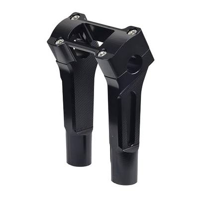 1 inch Clamp Round Motorcycle Handlebar Risers 6 inch Tall | for Harley Sportster, Dyna, M8 Softail Street Bob Lowrider ST 2018-2022, Handle Bar Riser Extension(Black)