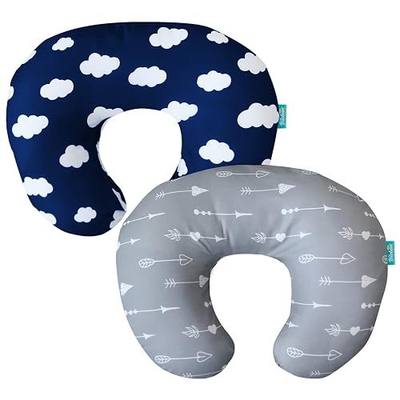 Biloban Nursing Pillow Cover 2 Pack for Boppy Pillow, Navy Cloud & Arrow | Breathable & Skin-Friendly Nursing Slipcovers for Breastfeeding Mom, Machine Washable