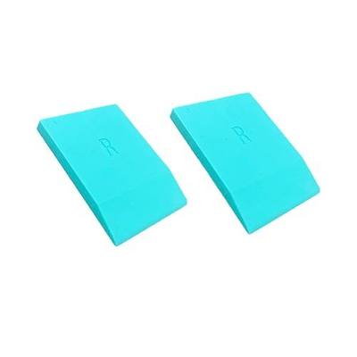 DGAGA 2 Pack of Mini Squeegees, Self Adhesive Silk Screen Stencil Squeegee Turquoise Silicone Screen Printing Tools for Applying Mesh Stencils Ink or Chalk Paste Scraper