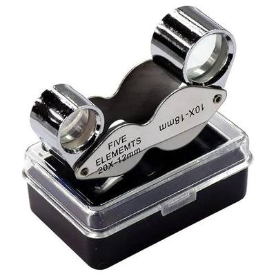 Gadgets Collection Jewelers Jewelry Eye Loupe Folding Magnifier Magnifying Glass Lens (3pc Loupe Set 10X + 30X + 10X&20X Dual)