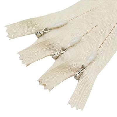 YaHoGa 10PCS 22 Inch Invisible Zippers for Sewing Dresses Skirts Beige | #3 Conceal Zippers Bulk for Pillows Cushions Clothes Tailor Craft