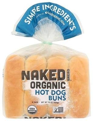 Naked Bread, Organic Buns Hotdog, 15 Ounce