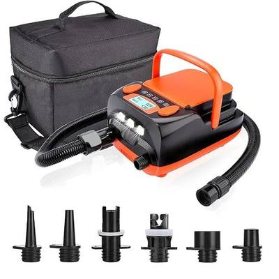 AGPTEK Electric Air Pump Digital 16PSI 12V Rechargeable SUP Compressor | Quick Air Inflator/Deflator, Portable, High Pressure, For Air Mattresses, For Inflatable Boats,For Paddle Board