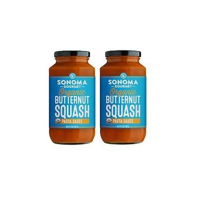Sonoma Gourmet Organic Butternut Squash Pasta Sauce | USDA Organic, Vegan, Non-GMO, No Sugar Added | 25 Ounce Jars (Pack of 2)