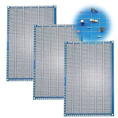 YUNGUI PCB Protoboard,3 Pack PCB Prototype Board Solderable Breadboard for DIY Electronics and Soldering kit(4” X 6”,Blue), 4 Inches X 6 Inches