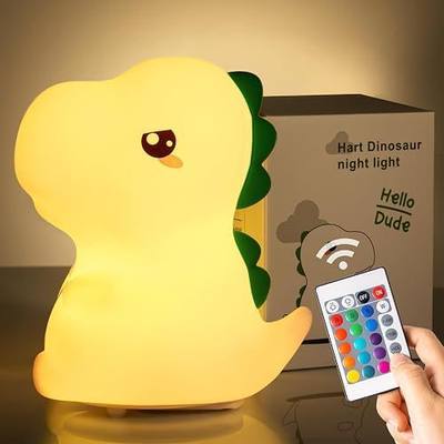 One Fire Dinosaur Toys for Kids 3-5,16-Color+Silicone+Dimmable+12 Hr Use Night Light for Kids Night Light,Toys for 3-8 Year Old Boy,Toddler Birthday Gift,Dinosaur Room Decor for Boys,Girl,Baby,Toddler
