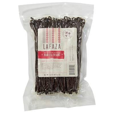 Lafaza Whole Madagascar Bourbon Vanilla Beans, 1lb, Non-GMO