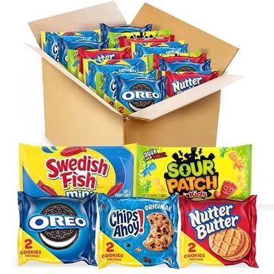 OREO, CHIPS AHOY!, Nutter Butter, SOUR PATCH KIDS & SWEDISH FISH Candy & Cookies Variety Pack, 40 Snack Packs