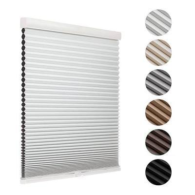 MYshade Cordless Blackout Cellular Shades for Windows, Honeycomb Window Shades with Thermal Insulation, Child & Pet Safe Room Darkening Shade, Easy Install,34" W x 72" H, White