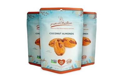 Coconut Almonds - Vegan, Kosher, Gluten-free, GMO-free - 4.75oz (PACK OF 3 BAGS), Vegan