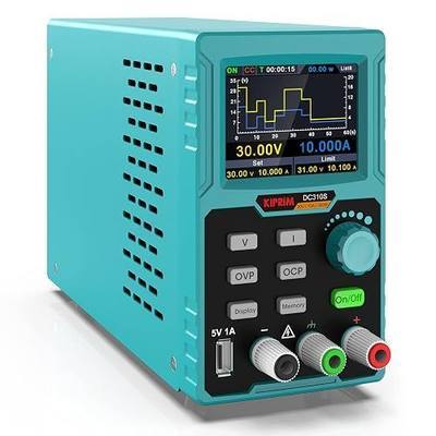 DC Power Supply, 0-30V 0-10A Adjustable Regulated Power Source, 110V Input, High Precision 4-Digit Display, Multiple Safety Protections, PC Software Control & Dual USB Ports