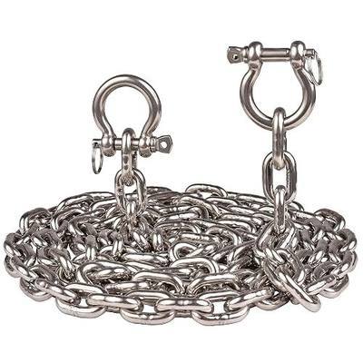316 Stainless Steel Boat Anchor Chain with 2 Pcs Anti-Off Shackles, Marine Grade
