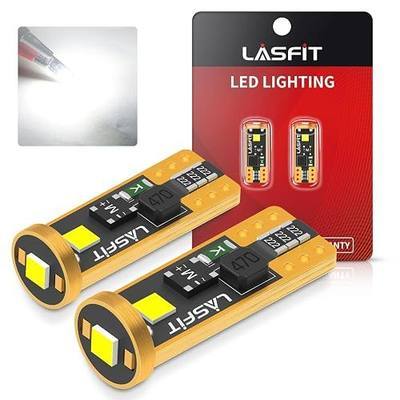 LASFIT 194 LED Bulb 6000K White, T10 168 2825 W5W Replacement for Dome Map, Door, Courtesy, License Plate, Trunk Light - Super Bright (Pack of 2)