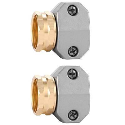Zinc and Aluminum Female Coupling, Fits All 5/8-Inch and 3/4-Inch Garden Hose Repair Fitting, 2 Pack | Fits All 5/8-Inch and 3/4-Inch Garden Hose Repair Fitting