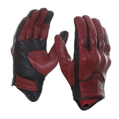 Harssidanzar Mens Touchscreen Full Finger Motorcycle Riding Gloves GM028