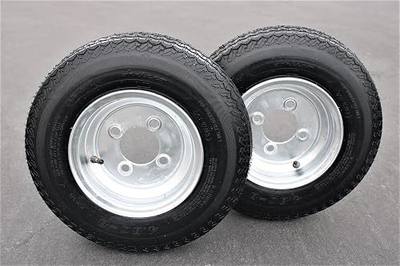 Antego 4.80-8 Trailer Tire & Wheel, Galvanized 4 Lug, Set of 2 | Set of 2