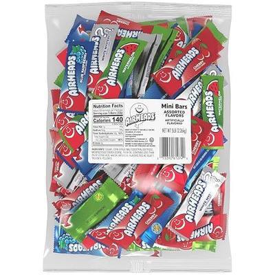 Airheads Mini Candy Bars, Taffy Variety Pack, 5 lb Bag | Six Assorted Flavors, Individually Wrapped Bulk Candy, Artficially Flavored
