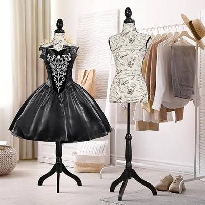 Female Dress Form Mannequin Body 60-67 Inch Adjustable With Wooden Tripod Base Stand for Sewing, Dressmaker Model Display, Fitting, Styling (Mixed)