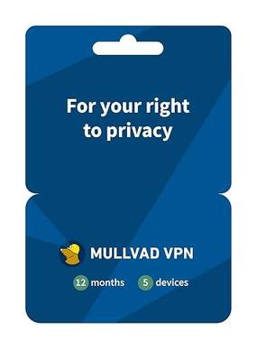 Mullvad VPN - 12 Months for 5 Devices - No-Log VPN Service for Your Privacy