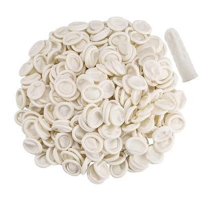 BTYMS 400 Count Latex Finger Cots Medium Fingertip Gloves Disposable Finger Rubber Tips Protector Anti-Static