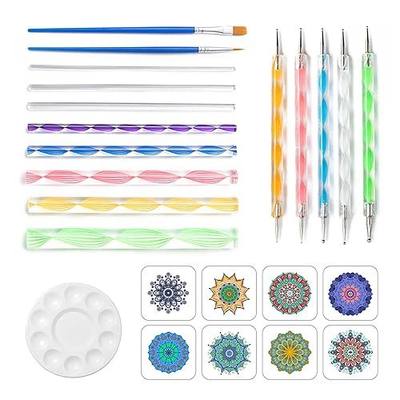 Chironal 24Pcs Painting Rocks Coloring Drawing DIY Tools Creative Mandala Dotting Tools Set